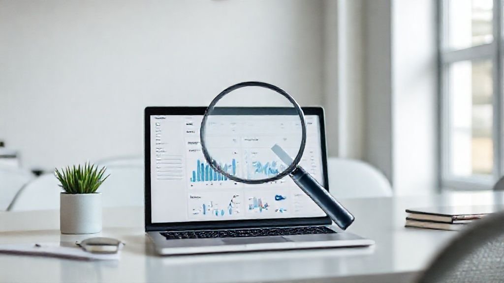 SEO Services analytics dashboard on laptop