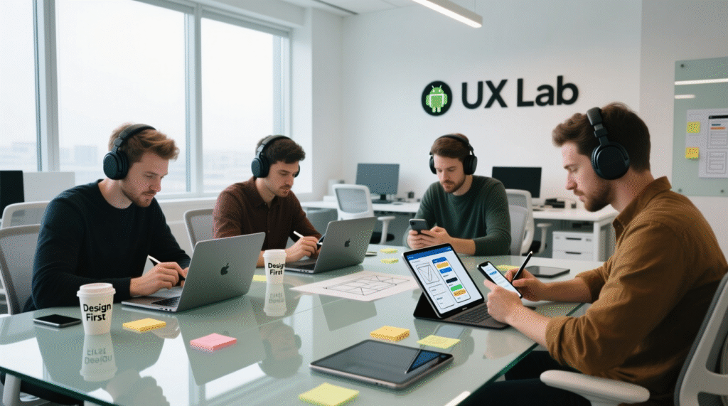 mobile app development Cyprus team creating UI UX designs